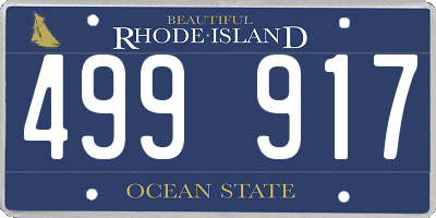 RI license plate 499917