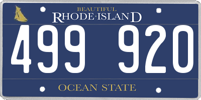 RI license plate 499920