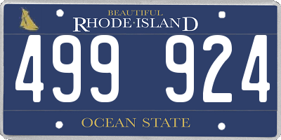 RI license plate 499924