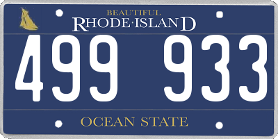 RI license plate 499933