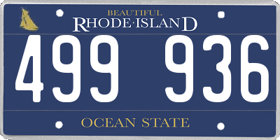 RI license plate 499936