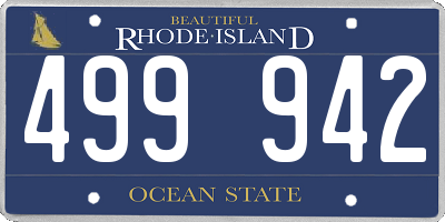 RI license plate 499942