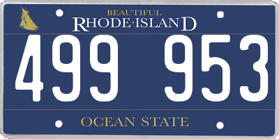RI license plate 499953