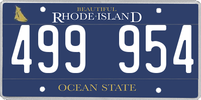RI license plate 499954