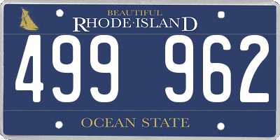 RI license plate 499962