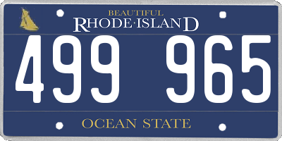 RI license plate 499965
