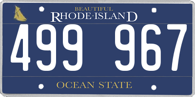 RI license plate 499967