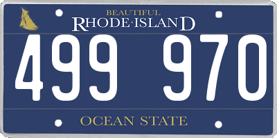 RI license plate 499970