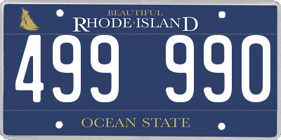 RI license plate 499990