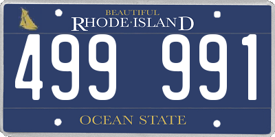 RI license plate 499991