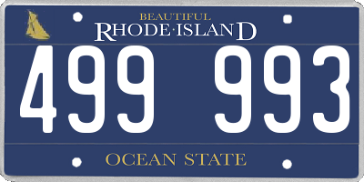RI license plate 499993