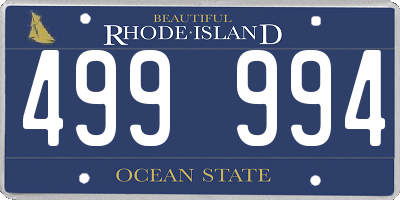 RI license plate 499994
