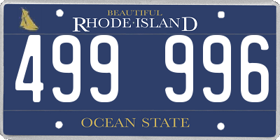RI license plate 499996