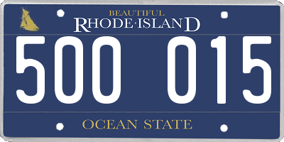 RI license plate 500015