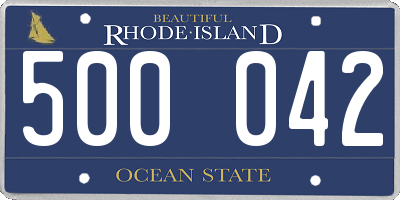 RI license plate 500042