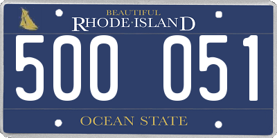 RI license plate 500051
