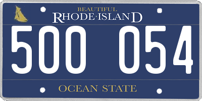 RI license plate 500054