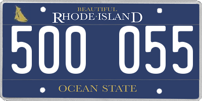 RI license plate 500055