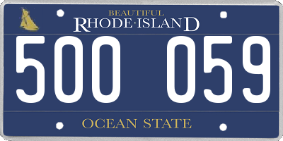 RI license plate 500059