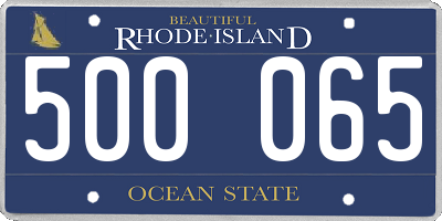 RI license plate 500065