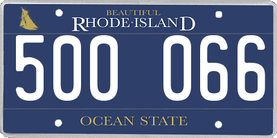 RI license plate 500066