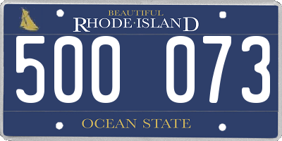 RI license plate 500073