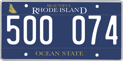 RI license plate 500074