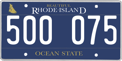 RI license plate 500075