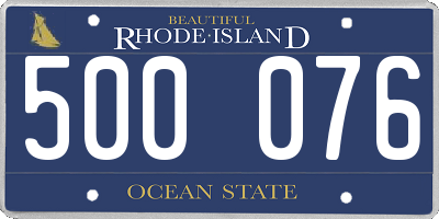 RI license plate 500076