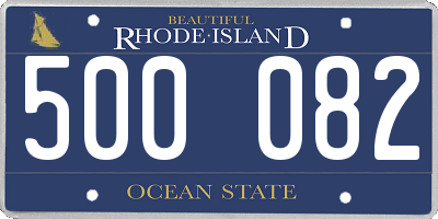 RI license plate 500082