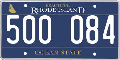 RI license plate 500084