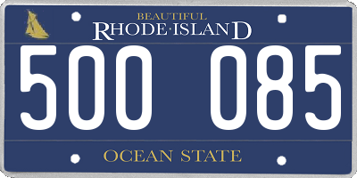 RI license plate 500085