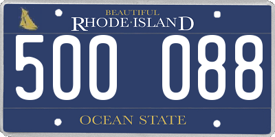 RI license plate 500088