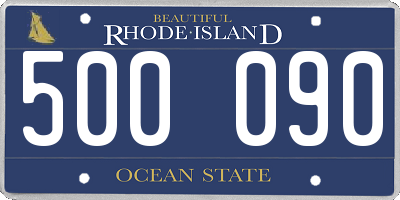RI license plate 500090