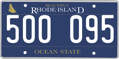 RI license plate 500095