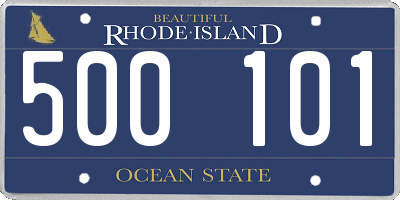 RI license plate 500101
