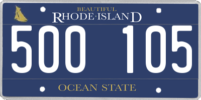 RI license plate 500105