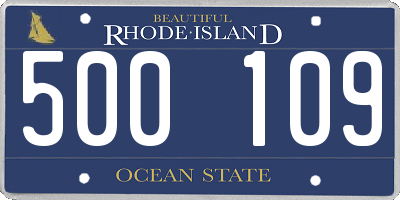 RI license plate 500109