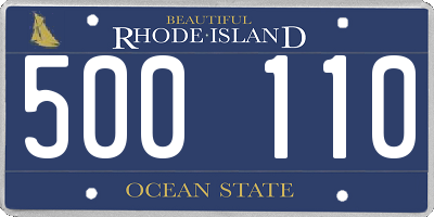 RI license plate 500110