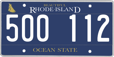 RI license plate 500112
