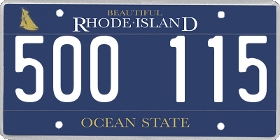 RI license plate 500115