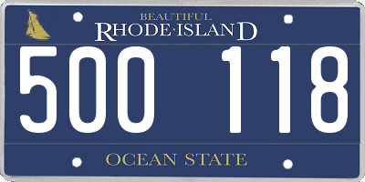 RI license plate 500118