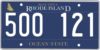 RI license plate 500121