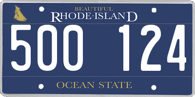 RI license plate 500124