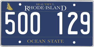 RI license plate 500129