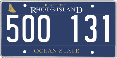 RI license plate 500131