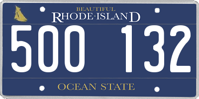 RI license plate 500132