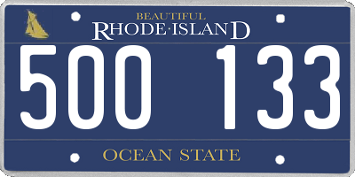 RI license plate 500133