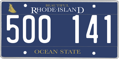 RI license plate 500141
