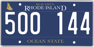 RI license plate 500144